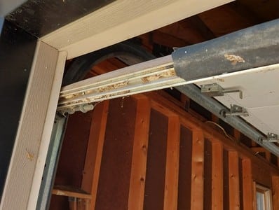 Damaged garage door weather seal in Kernersville NC
